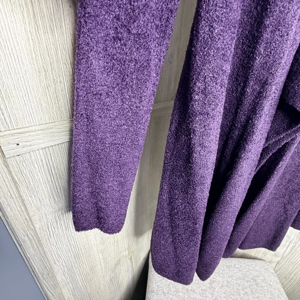 Barefoot Dreams Deep Purple Open Front Waterfall Cardigan